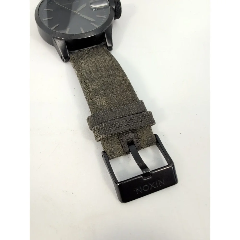 Nixon The Chronicle SS 100M Magnified Swiss Movement Wrist‎ Watch Green Band